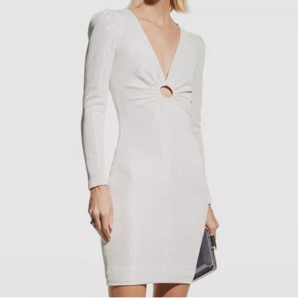 Helsi Dresses & Skirts - Helsi Womens Keyhole V-Neck Sheath Dress Small NWT Long Sleeves White Above Knee